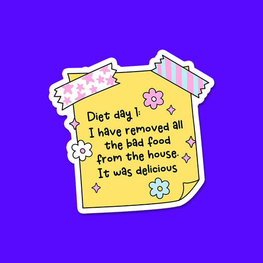 Diet Day 1 Sticker