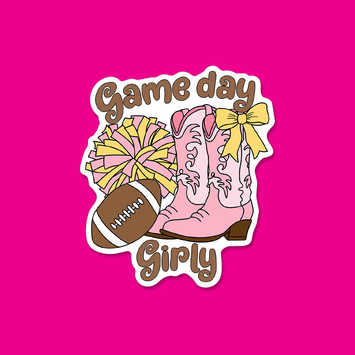 Game Day Girly Sticker