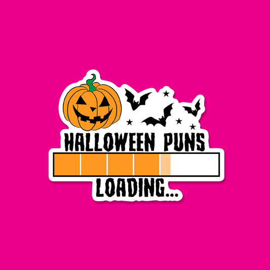 Halloween Puns Loading Sticker