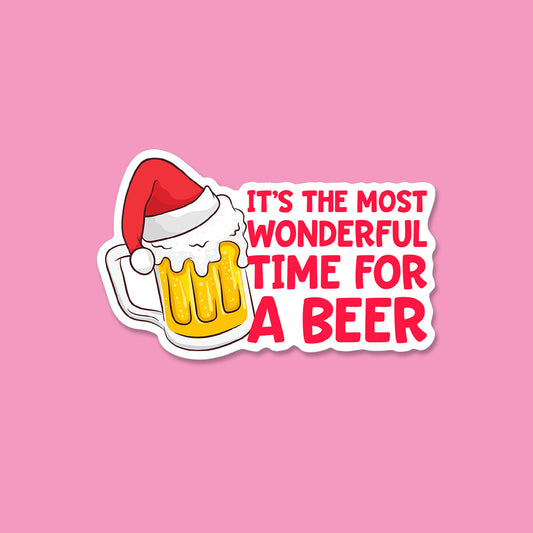 It's the Most Wonderful Time for a Beer Sticker