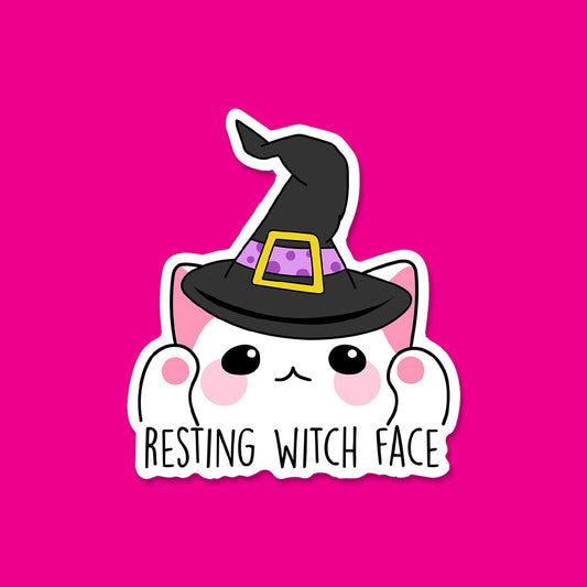 Resting Witch Face Sticker