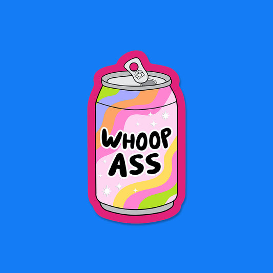 Can of Whoop Ass Sticker